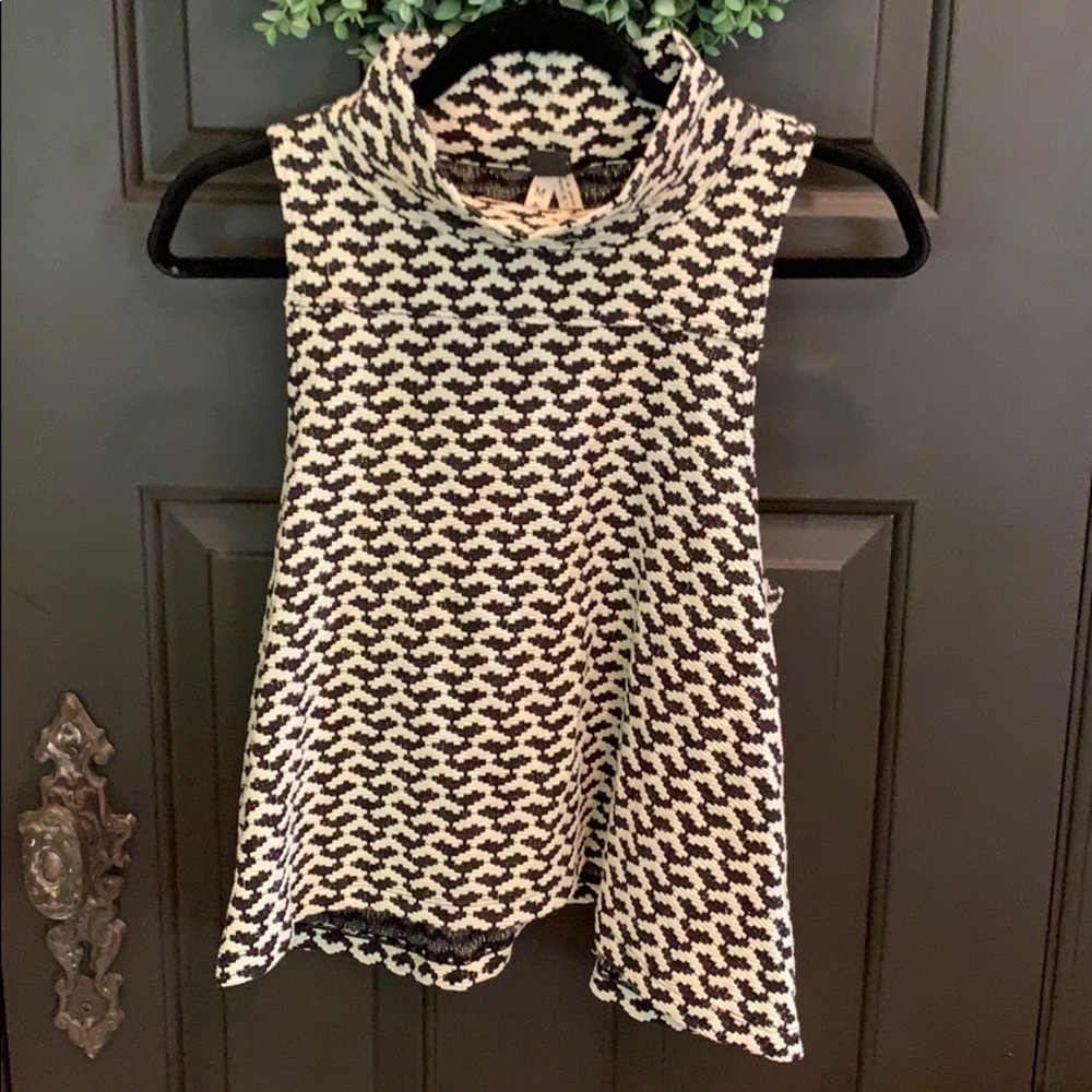 Free people Herringbone turtleneck tank